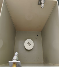 1100 mm * 410 mm * 1100 mm Machine de revêtement par pulvérisation pour conteneur de pâte alimentaire