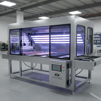 Système de durcissement UV automatisé pour le bois, le verre et le métal ¢ Économique en énergie, contrôlé par PLC et personnalisable