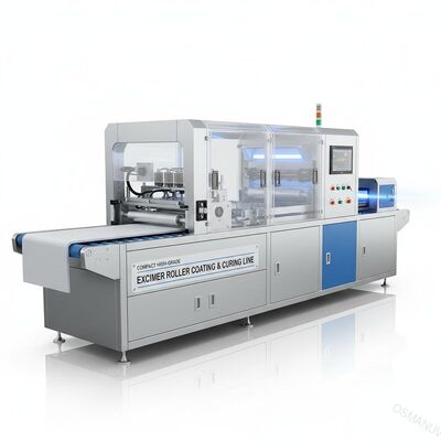Ligne compacte de revêtement et de durcissement de rouleaux excimer de haute qualité pour panneaux souples