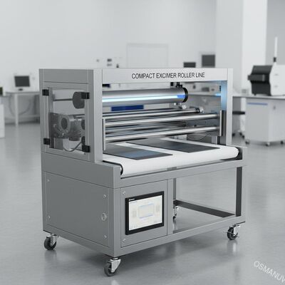 Ligne compacte de revêtement et de durcissement de rouleaux excimer de haute qualité pour panneaux souples