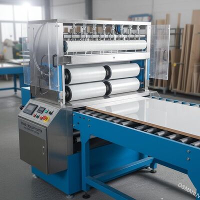 Machine de revêtement à double rouleau pour la finition de la surface des panneaux de meubles Système d'application de peinture haute brillance