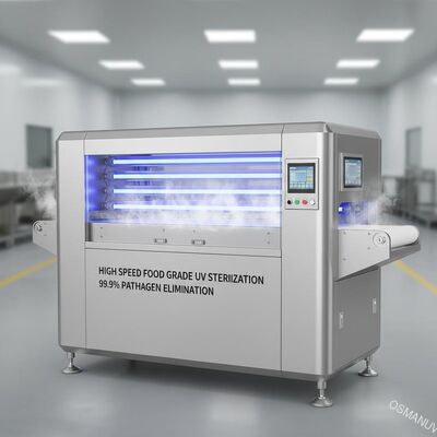 Machine de stérilisation UV de qualité alimentaire à haute vitesse pour l'élimination à 99,9 % des agents pathogènes