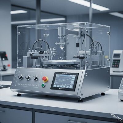 Machine de recherche et développement pilote à poste unique pour moulage de pâte à papier avec revêtement par centrifugation précis