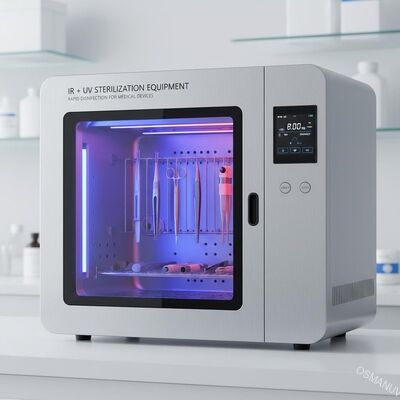 Équipement de stérilisation IR + UV avec désinfection rapide pour dispositifs médicaux