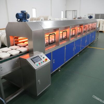 Machine de séchage IR par moulage de pâte à papier de bagasse - Système de séchage rapide de 12 mètres pour la production de contenants alimentaires