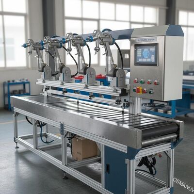 Machine de revêtement par pulvérisation entièrement automatique avec largeur personnalisable, pistolets à pulvérisation japonais Iwata et contrôle PLC pour applications industrielles