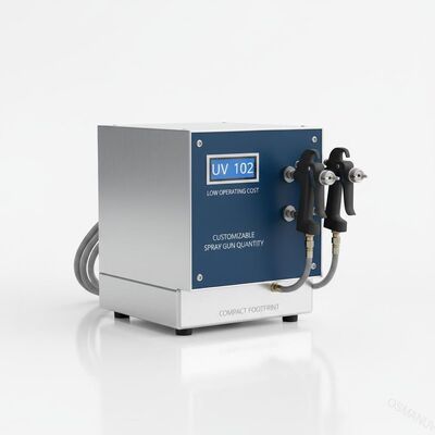 Pulvérisateur UV UV 102 à faible coût d'exploitation avec quantité de pistolet de pulvérisation personnalisable et encombrement compact