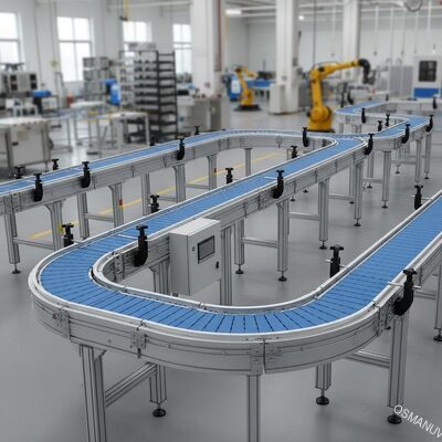 Système de convoyeur à bande modulaire avec longueur, largeur et hauteur personnalisables pour les lignes de production automatisées