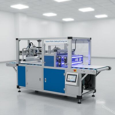 Ligne compacte de revêtement et de durcissement de rouleaux excimer de haute qualité pour panneaux souples