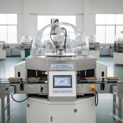Ligne de revêtement par centrifugation interne pour produits moulés en pâte à papier - Machine de revêtement de précision entièrement automatique