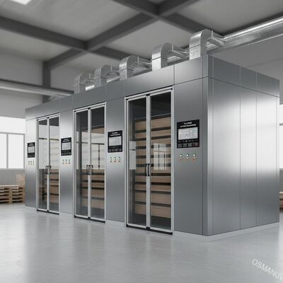 Séchoir à portes pliantes multi-zones pour panneaux de bois d'ingénierie – Paramètres de séchage personnalisés