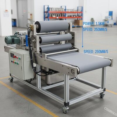 Bande de conveyeur plate inverse de machine de revêtement de petit pain de diamètre de 1.5KW 250mm