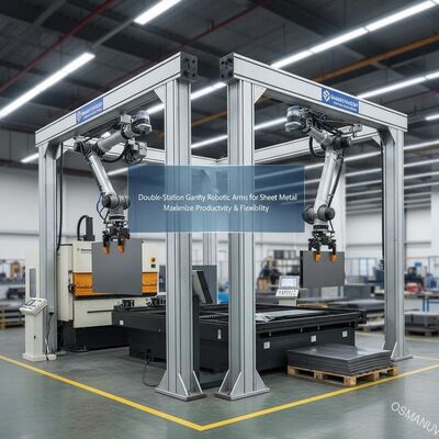 Les bras robotiques à double poste pour la tôle maximisent la productivité et la flexibilité