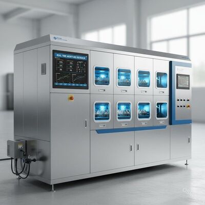 Sèche-linge micro-ondes multi-zones de précision avec retour d'humidité en temps réel pour le moulage de pâte de haute qualité