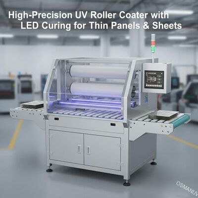 Couche à rouleaux UV de haute précision avec durcissement à LED pour panneaux et feuilles minces