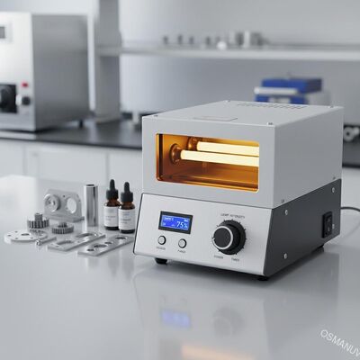 Machine de polymérisation UV de paillasse 102 pour revêtements à base d'huile – Largeur compacte de 350 mm avec intensité de lampe personnalisable pour laboratoire et petite production