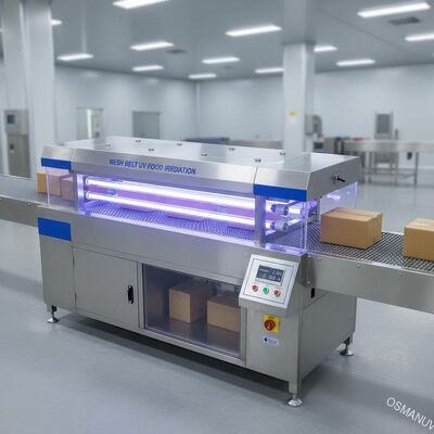 Machine UV 2KW d'irradiation de nourriture de Mesh Belt pour le carton de panneau de paquet