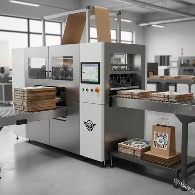 Imprimante numérique à bande passante haute vitesse pour l'impression de boîtes à pizza et de sacs en papier - ligne de production personnalisable