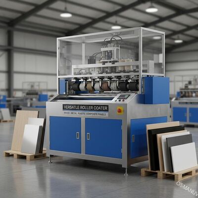 Machine polyvalente de revêtement à rouleaux polyvalents pour panneaux en bois, en métal, en plastique et en composites