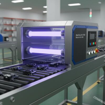 Système industriel de durcissement UV à double lampe de 365 nm pour le revêtement rapide de la chaîne de production
