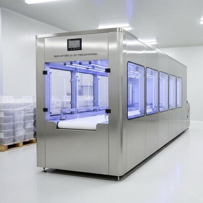 Tunnel de stérilisation UV LED sans mercure pour lignes d'emballage alimentaire