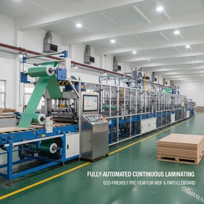 Ligne de production de stratification continue entièrement automatisée pour film PVC écologique | Conçue pour MDF et panneaux de particules