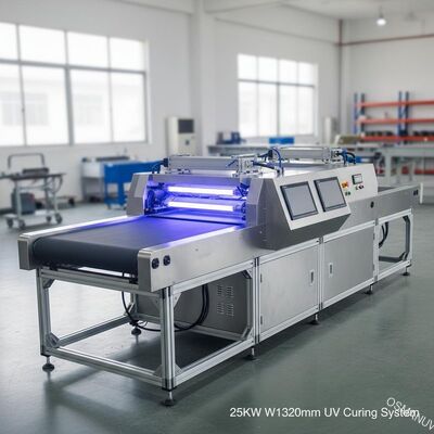 Systèmes de convoyeur de traitement de machine de lumière UV de lampes de 25KW W1320mm deux