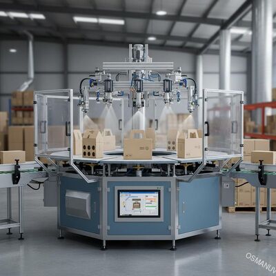 Pulvérisateur automatique à table rotative haute vitesse pour boîtes d'emballage industrielles (expéditeurs de vin et électronique) - Ligne de revêtement personnalisée