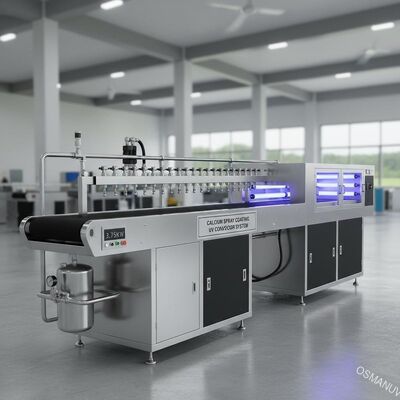 Machine de revêtement de jet de calcium/longueur UV 3.75KW des systèmes de convoyeur 1800mm