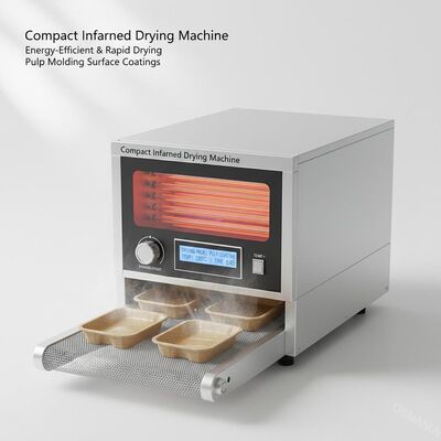 Machine de séchage infrarouge compacte pour un séchage rapide et économe en énergie des revêtements de surface sur le moulage de pâte