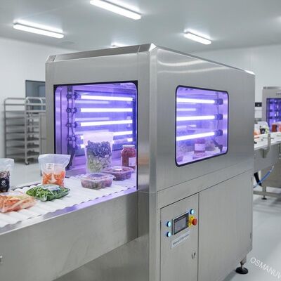 Tunnel de désinfection UV de qualité alimentaire: solution intégrée pour les lignes de production transportées
