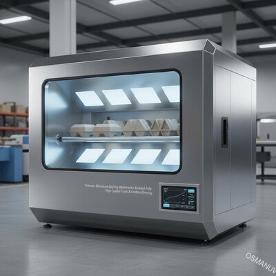 Machine de séchage à micro-ondes de précision pour la pâte moulée. Finition de haute qualité et séchage uniforme.
