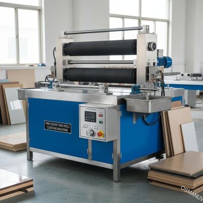 Machine d'enduction de précision à deux rouleaux pour panneaux PVC, meubles et métal avec épaisseur de revêtement personnalisable