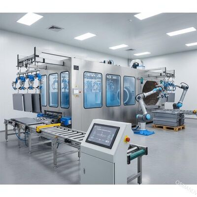 Pulvérisez la chaîne de production de peinture de jet de machine de revêtement chargement automatique et déchargement de l'usine de système
