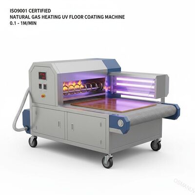 ISO9001 a certifié la machine de revêtement UV naturelle de plancher de chauffage au gaz 0,1 - 1m/min