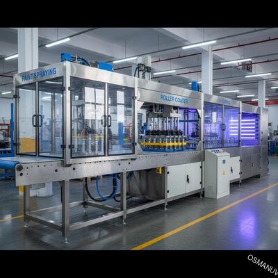 Dispositif d'enduction de rouleau de convoyeur de PVC/machine UV de peinture au pistolet