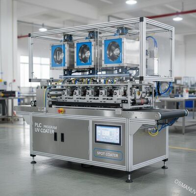 Dispositif d'enduction UV de tache de machine de revêtement de rouleau de programme de PLC