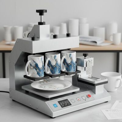 La porcelaine met en forme de tasse la presse rotatoire de la chaleur que la sublimation pour des plats vêtx le métal