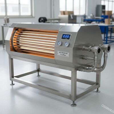 Sécheuse infrarouge horizontale avec construction en acier inoxydable