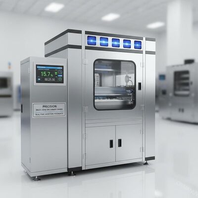 Sèche-linge micro-ondes multi-zones de précision avec retour d'humidité en temps réel pour le moulage de pâte de haute qualité