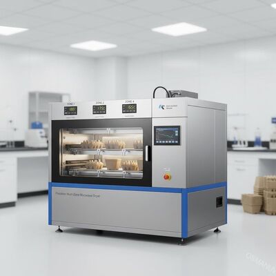 Sèche-linge micro-ondes multi-zones de précision avec retour d'humidité en temps réel pour le moulage de pâte de haute qualité