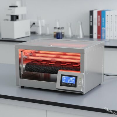 Four de séchage IR programmable compact avec convoyeur pour tests R&D continus