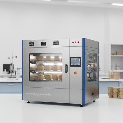 Sèche-linge micro-ondes multi-zones de précision avec retour d'humidité en temps réel pour le moulage de pâte de haute qualité