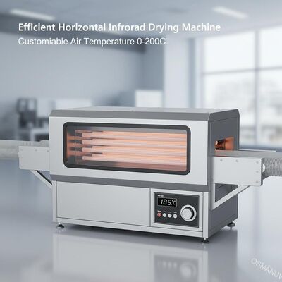 Machine de séchage infrarouge horizontale efficace température de l'air personnalisable 0-200C