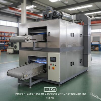 Machine de séchage à double couche à circulation d'air chaud au gaz pour 1320 convoyeur 144 kW