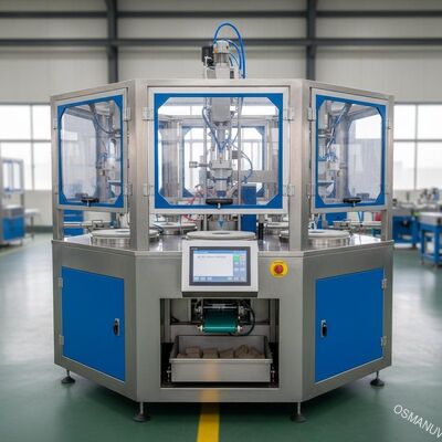 Machine d'enduction par centrifugation à six stations pour emballage alimentaire et industriel en moulage de pâte à papier