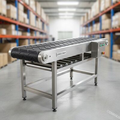 Machine à bande transporteuse à bande de caoutchouc en acier inoxydable de capacité 50 kg/h