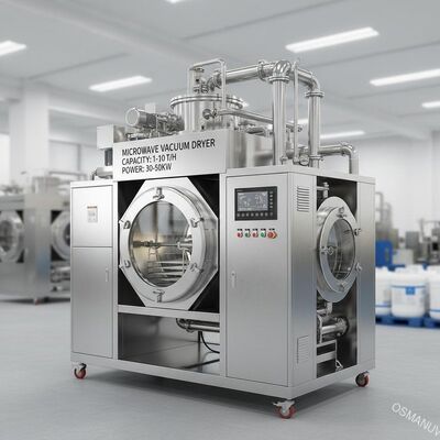Equipement de séchage sous vide à micro-ondes personnalisé de 30 à 50 kW Capacité 1 à 10 T/H