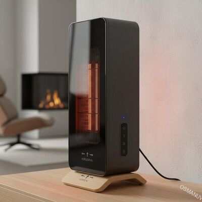 2Appareil de chauffage infrarouge de 0,5 kW avec direction horizontale/verticale du débit d'air pour le chauffage