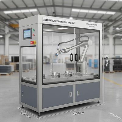 1100 mm * 410 mm * 1100 mm Machine automatique de revêtement par pulvérisation avec 1,0-1,5 mm de diamètre du pistolet à pulvérisation